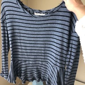 Free people thermal peplum blouse